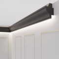 Lichtleiste LED, Stuckleiste für indirekte Beleuchtung , OL-66 Schwarz